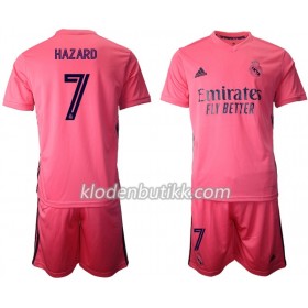 Real Madrid Eden Hazard 7 Barn Bortedraktsett 2020-2021 Kortermet (+ Korte bukser)